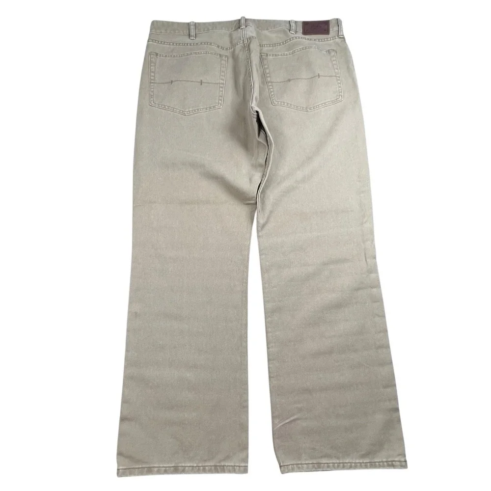 Polo Ralph Lauren Mens 40X30 Brown Straight Leg Cotton Denim Jeans‎